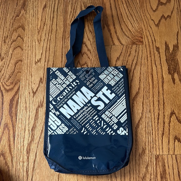 lululemon athletica Handbags - Lululemon Navy Namaste Small Reusable Tote